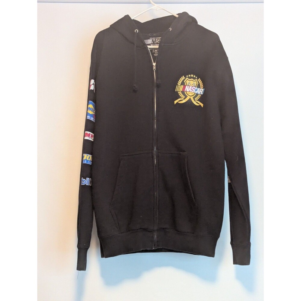 NASCAR Men's Black XL Hooded Jacket Full Zip Hoodie